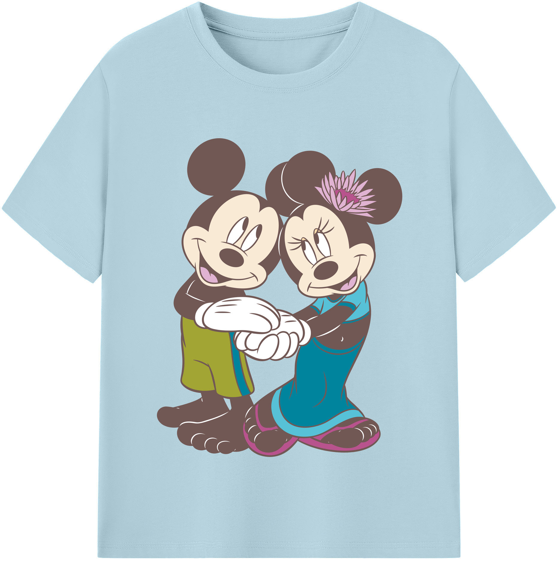 （画像用） ミッキーマウス Mickey Mouse 綿100％半袖Tシャツ（フロントプリント）